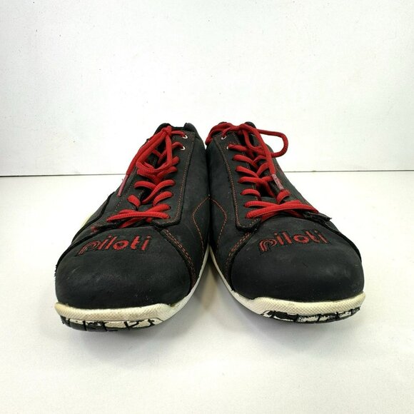 Piloti Prototipo GT Driving Shoes Mens US Size 9.5 Black Red Lace-Up Sneakers - Picture 3 of 9